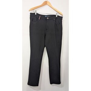 Tommy Hilfiger Womens Black Stretch Straight‎ Leg Dress Pants Size 14